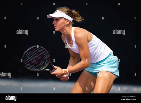 Liudmila Samsonova Of Russia In Action During Her First Round Match At