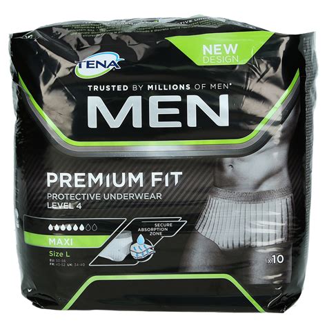 Tena Men Level Premium Fit Prot Underwear L X St Ck Online