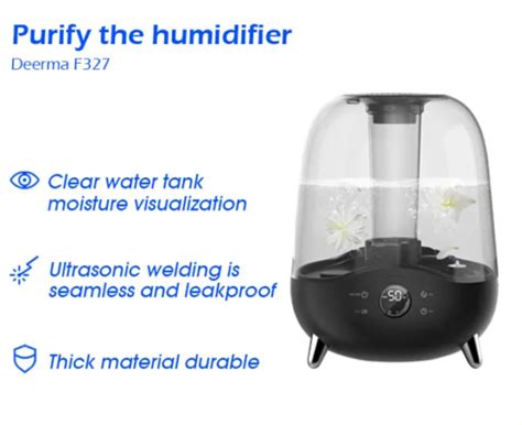 Deerma F327 Air Humidifier Bedroom Living Room Dual Purpose Mini ...