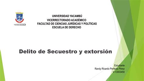 Secuestro Y Extorsión Ppt