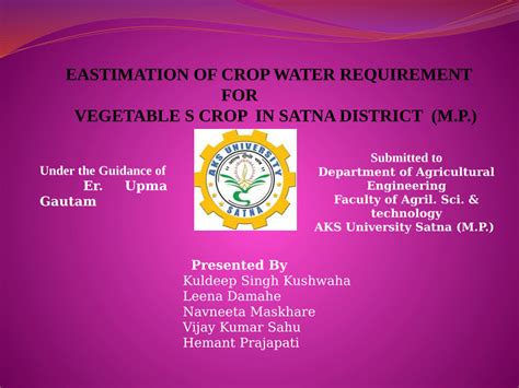 PDF Crop Water Requirement