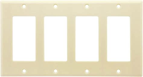 Leviton 80412 A 4 Gang Decoragfci Device Decora Wallplate Standard Size Thermoset Device