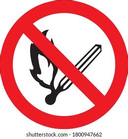 No Naked Flames Signs Symbols Stock Illustration Shutterstock