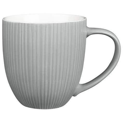 Ribbed Mug Grey Mugs B M Stores