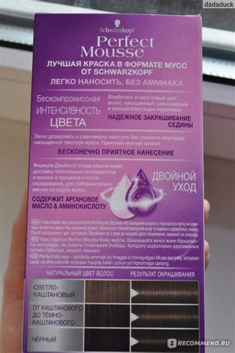 Краска для волос Schwarzkopf Perfect Mousse - «ХОЛОДНЫЙ ЭСПРЕССО ...