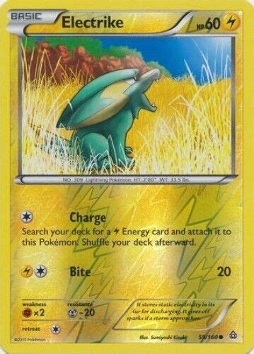 Pokémon TCG Electrike 59 160 Reverse Holo XY Primal Clash