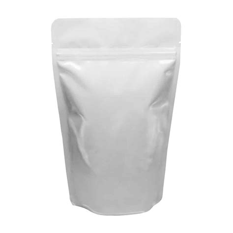 8 Oz Stand Up Pouch White Pbfy Flexible Packaging