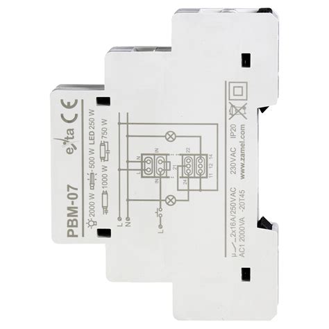 PBM 07 Przekaźnik bistabilny 2 polowy 230V AC Montaż na szynie TH