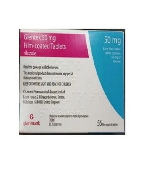 Glentek Riluzole Mg Tablet Tablets At Rs Stripe Riluzole