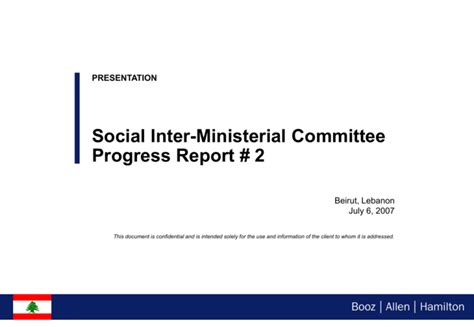 Social Inter Ministerial Committee Progress