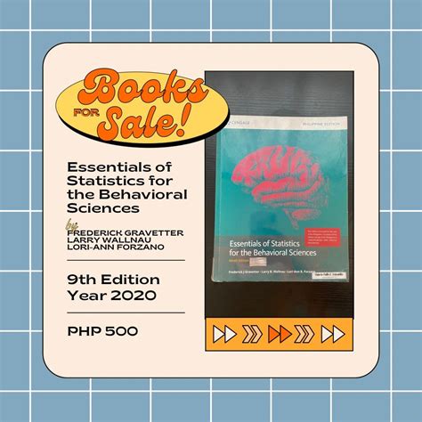 Essentials Of Statistics For The Behavioral Sciences On Carousell