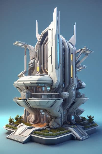 Premium AI Image | Illustration of a futuristic building with a sci fi ...