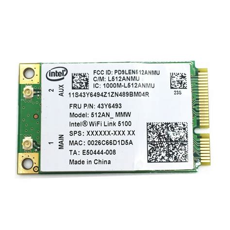 KARTA WIFI INTEL 512AN_MMW 802.11 ABGN miniPCIe - 12407920026 ...