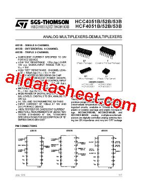 HCF4053BEY Datasheet PDF STMicroelectronics