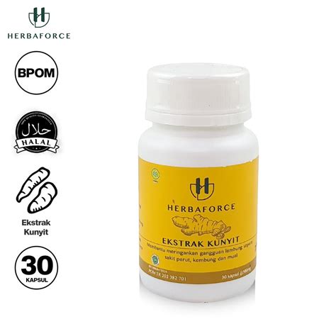 Jual HERBAFORCE Ekstrak Kunyit Obat Suplemen Herbal 30 Kapsul