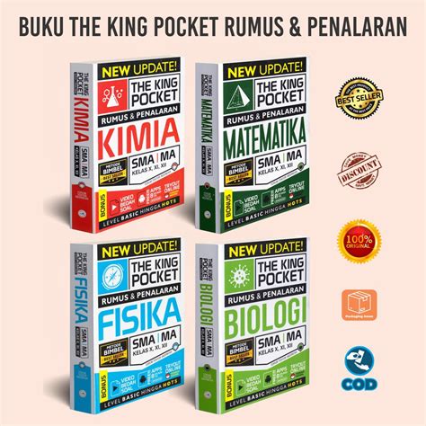 Jual Buku Kimia Matematika Biologi Fisika The King Pocket Rumus Dan