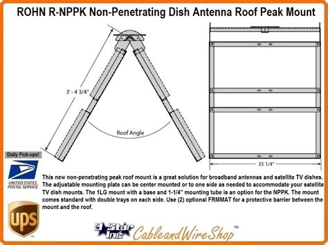 Rohn Nppk Non Penetrating Roof Mount Nppk Star Incorporated