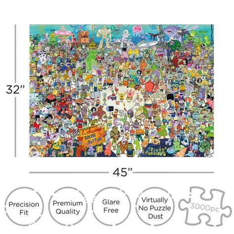 SpongeBob SquarePants Bikini Bottom 3000 Pc Puzzle RetroFestive Ca