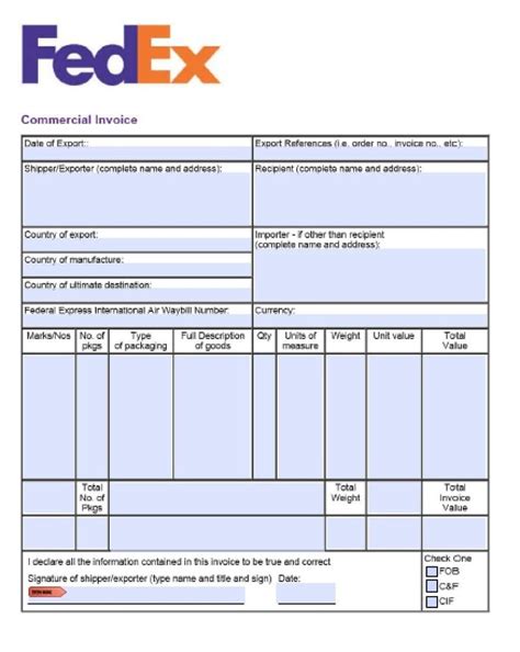 Fedex Air Waybill Herunterladen Oder Awb Editor Air Waybill Creator In Fedex Proforma Invoice ...