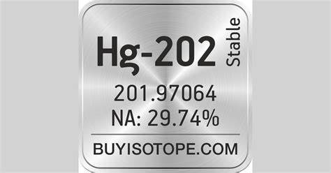 Hg-202 Isotope, Enriched Hg-202, Hg-202 Metal, Hg-202 Oxide