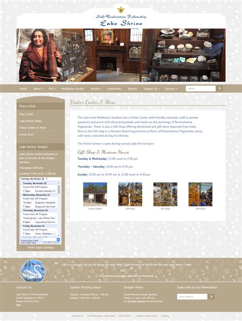New Website for Self-Realization Fellowship Lake Shrine - Createscape