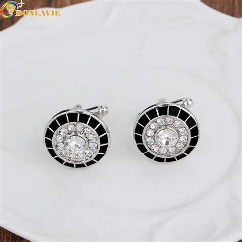 Простой стиль черные Прямоугольные Запонки мужские s запонки для ...