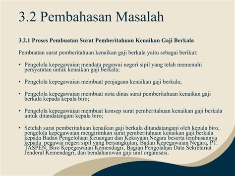 Laporan Praktik Kerja Industri Proses Kenaikan Gaji Berkala Pns Pada