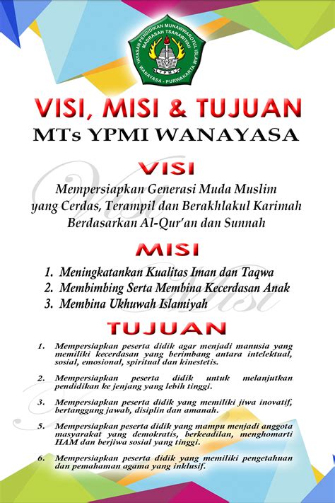 Detail Desain Banner Visi Misi Sekolah Koleksi Nomer