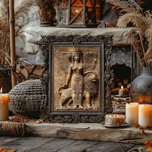 Ancient Ishtar Relief Mesopotamian Goddess Of Love And War Art Print
