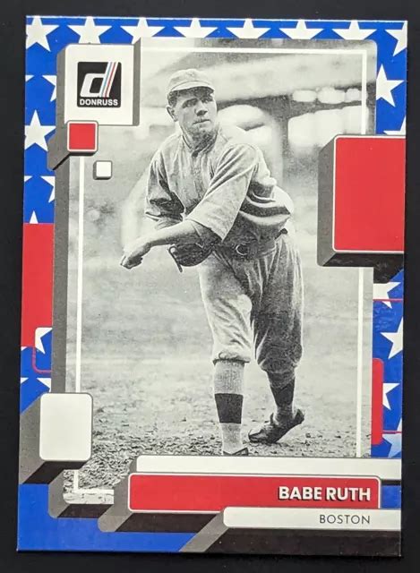 VARIATION D IMAGE BABE Ruth Boston Red Sox 2022 Donruss Pitching 229