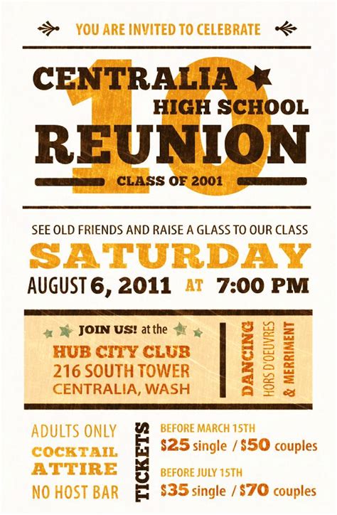 Class Reunion Invitation Wording - Collegio Sanlorenzo Template