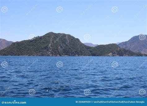 A View of Keci Adasi Island in Marmaris, Turkey. Stock Image - Image of ...