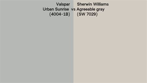 Valspar Urban Sunrise 4004 1b Vs Sherwin Williams Agreeable Gray Sw