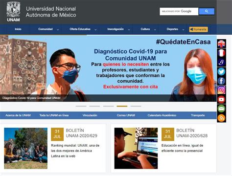 La Unam Fue Catalogada Como La Segunda Mejor Universidad En Am Rica Latina Por Su Impacto Web