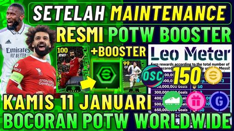 RESMI POTW BOOSTER SETELAH MAINTENANCE 11 JANUARI CARA CLAIM 150