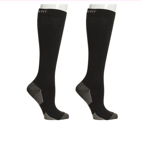 Copper Fit Knee High Compression Socks 2 Pack In Black Size Sm