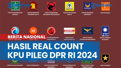 Terkini Hasil Real Count Kpu Pileg Dpr Ri Pdip Masih Unggul Youtube