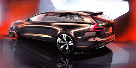 Volvo V60 Design Sketch Render By Maxime Prevoteaux Volvo V60 Volvo