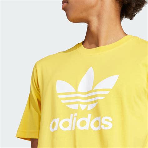 Adidas Adicolor Trefoil Tee Yellow Adidas Uae