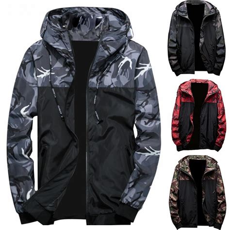 Autumn Winter Jackets Men Camouflage Hooded Coats Casual Zipper Male