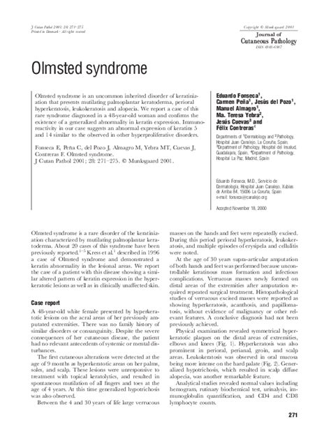 (PDF) Olmsted syndrome | Eduardo Fonseca - Academia.edu