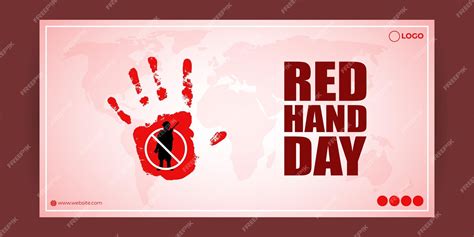 Premium Vector Vector Illustration Of Red Hand Day Social Media Feed