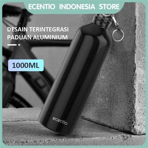 Jual Ecentio Botol Minum 1 Liter Aluminium Botol Tumbler Olahraga