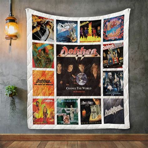 Dokken Album Covers Quilt Blanket Dreamrooma