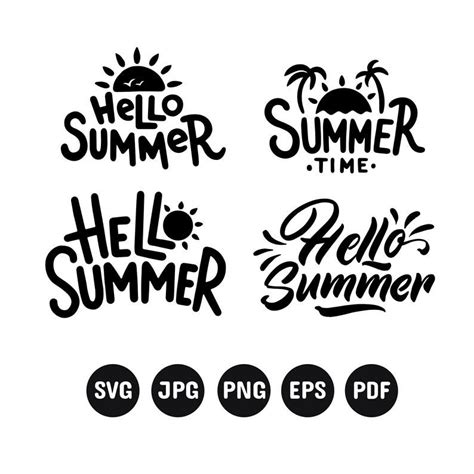 Hello Summer Svg Bundle Summer Sign Svg Summer Svg Files For Cricut