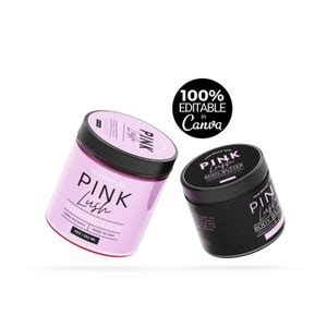 Beautiful Black Pink Cosmetic Label Templates Oz Oz Jar Labels