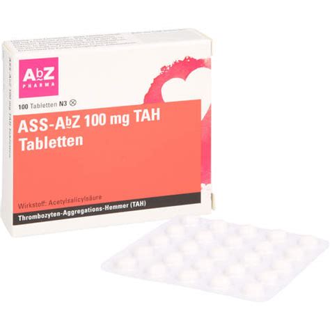 Ass Abz 100 Mg Tah Tabletten 100 St Ab 1 29€