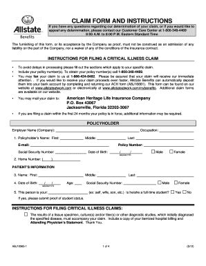 Fillable Online Critical Illness Claim Form Sgworksite Fax Email