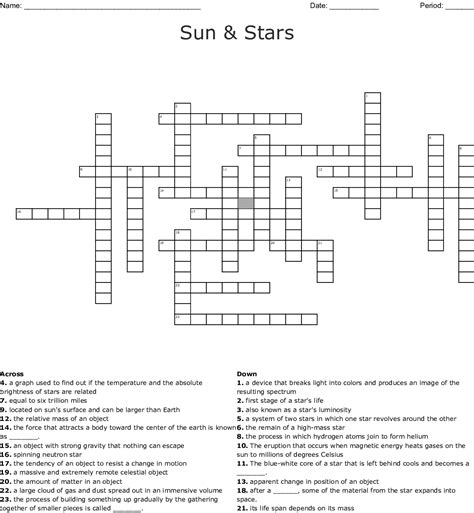 Printable Sun Crossword | Printable Crossword Puzzles