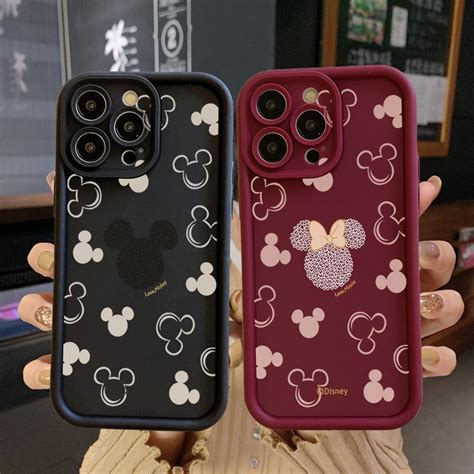 Para Infinix Hot I Pro Play Note Smart Casal Fofo Mickey Minne Capa Protetora Anti